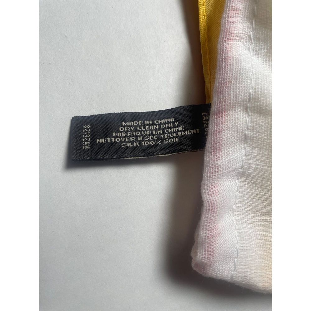 NWOT Coach 100% silk scarf beautiful bright yellow - Picture 5 of 10